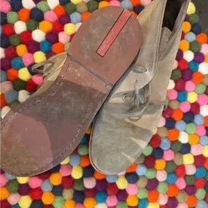 Prada | Shoes | Prada Gray Suede Boots With Laceup Design  display picture 1